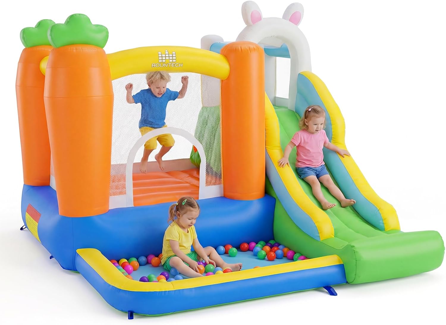 Basketball Hoop Kids Indoor - Inflatable Bounce House with Ball Pit