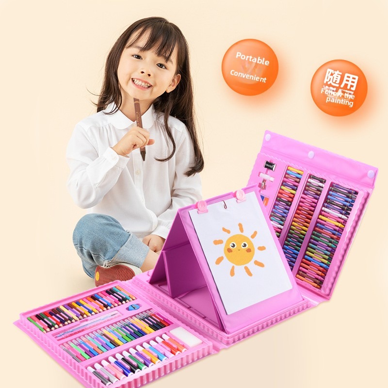 Kids Art Easel - 208Pcs Kids Art Set with Crayons