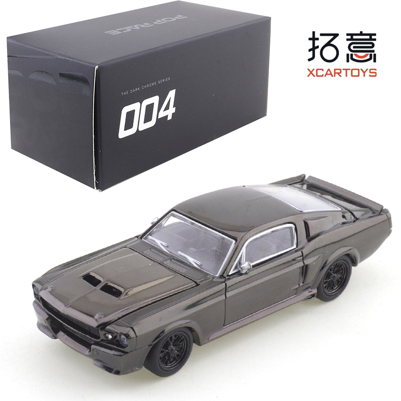 Kids Toys Supplier - XCARTOYS POPRACE 1/64 S-DarkChrome004 Ford Mustang
