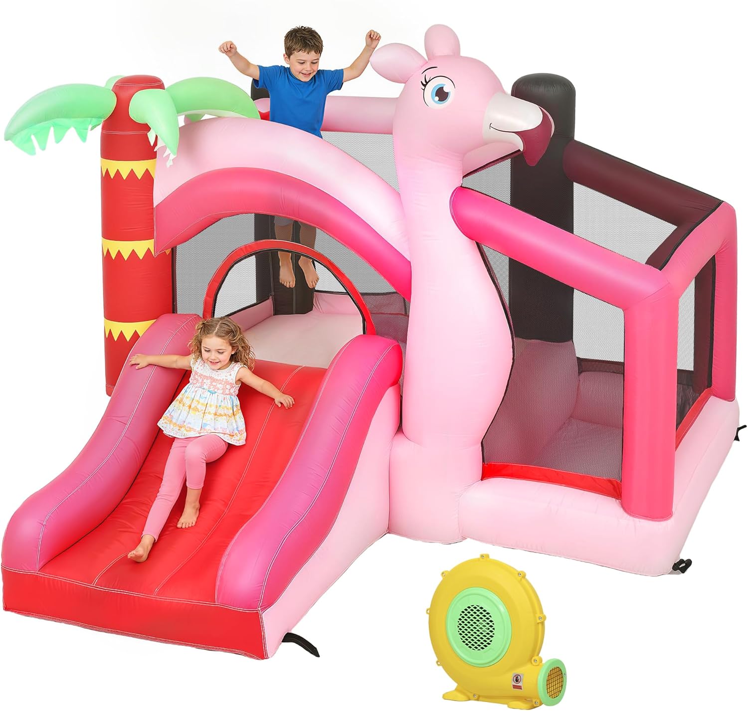 Basketball Hoop Kids Indoor - 4-in-1 Kids Inflatable Bouncy Castle with