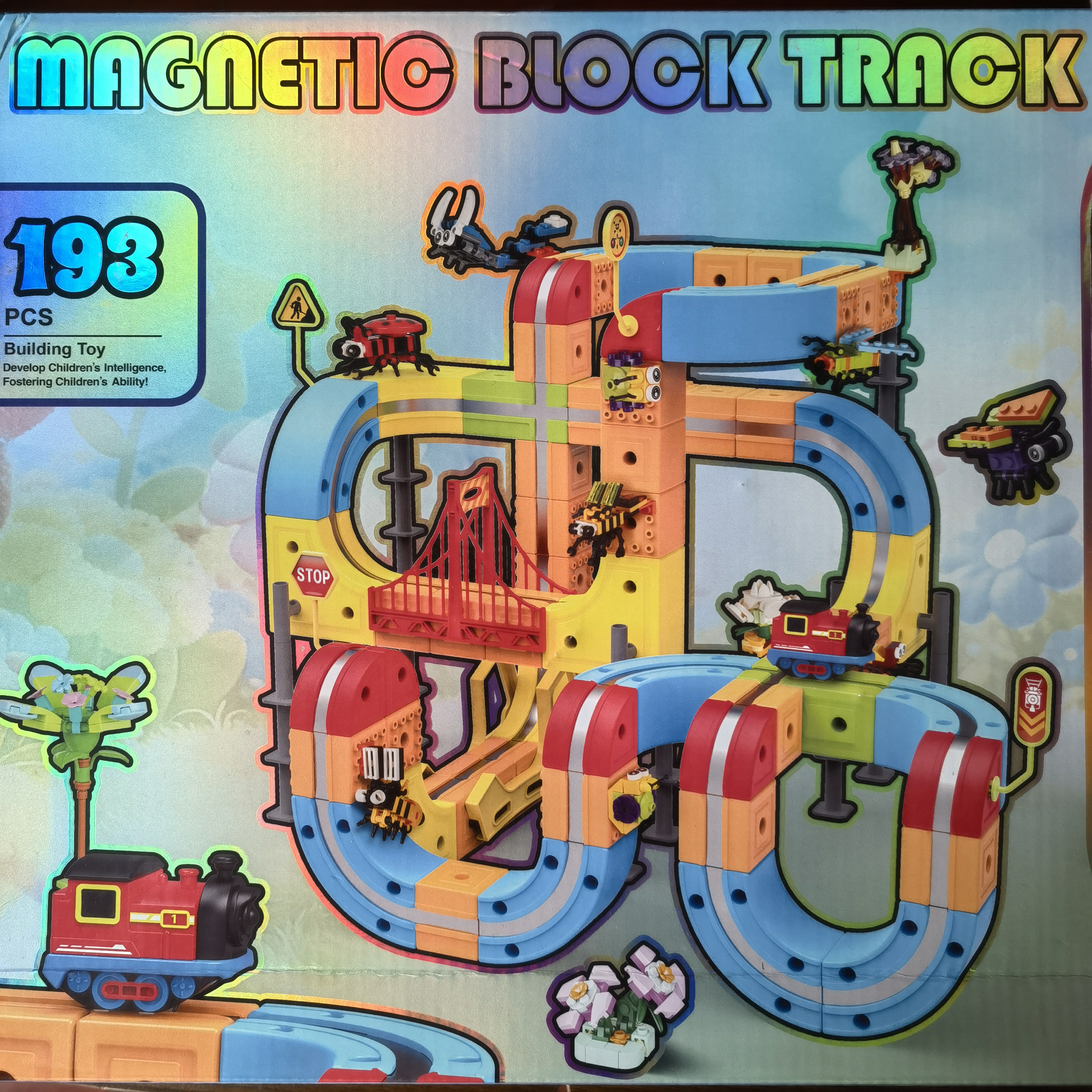 Kids Toys Electric Car - 2026 New DIY Magnetic Track Building