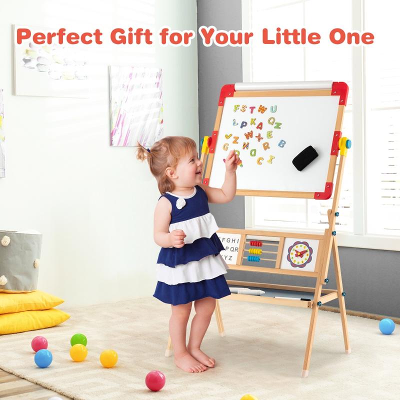 Kids Art Easel - 3-in-1 Wooden Art Easel for Kids