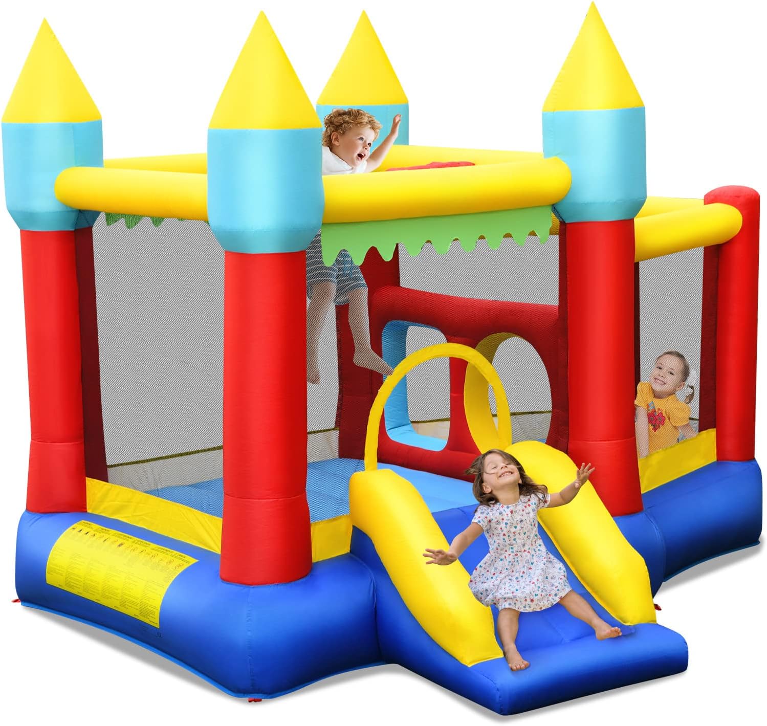 Basketball Hoop Kids Indoor - Inflatable Bounce Castle for Kids with