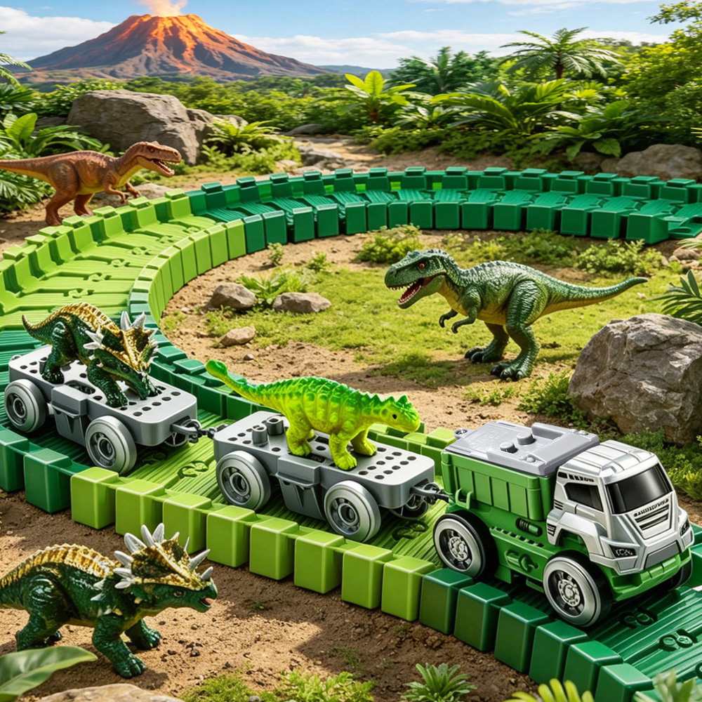 Flexible Dinosaur Race Track C - Kids Toys Electric Car のレビューと価格