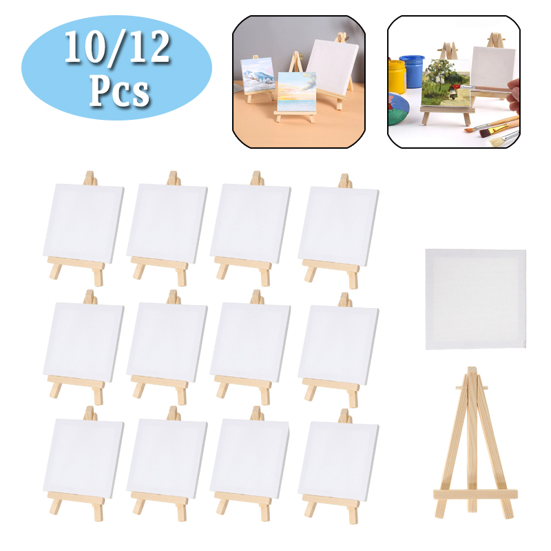 10/12pcs Mini Canvas and Easel - Kids Art Easel のレビューと価格