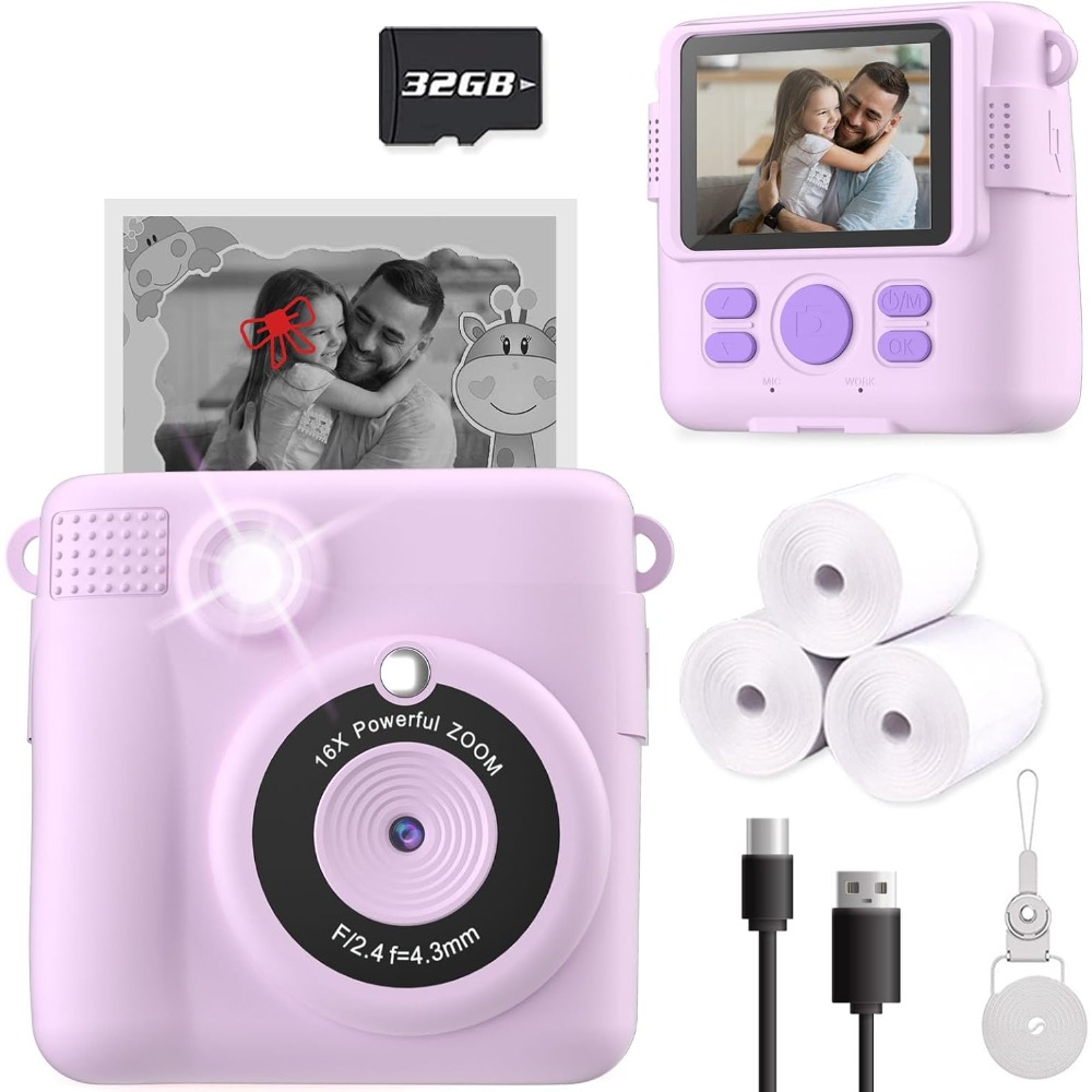 Instant Print Camera for Kids, - Kids Toys 3 Year Old のレビューと価格