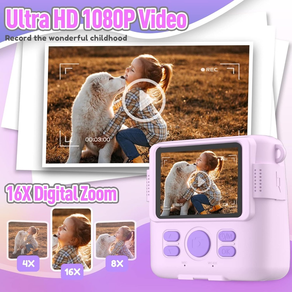 Instant Print Camera for Kids, - Kids Toys 3 Year Old のレビューと価格