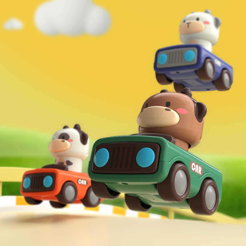 Animal Push and Go Car Toy, Du - Kids Toys 3 Year Old のレビューと価格
