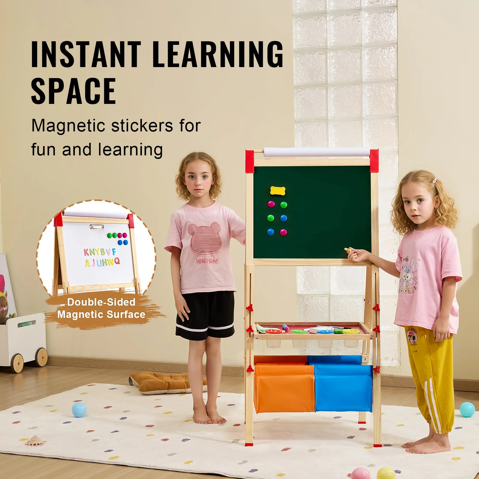 for Kids Girl SucceBuy Childre - Kids Art Easel のレビューと価格