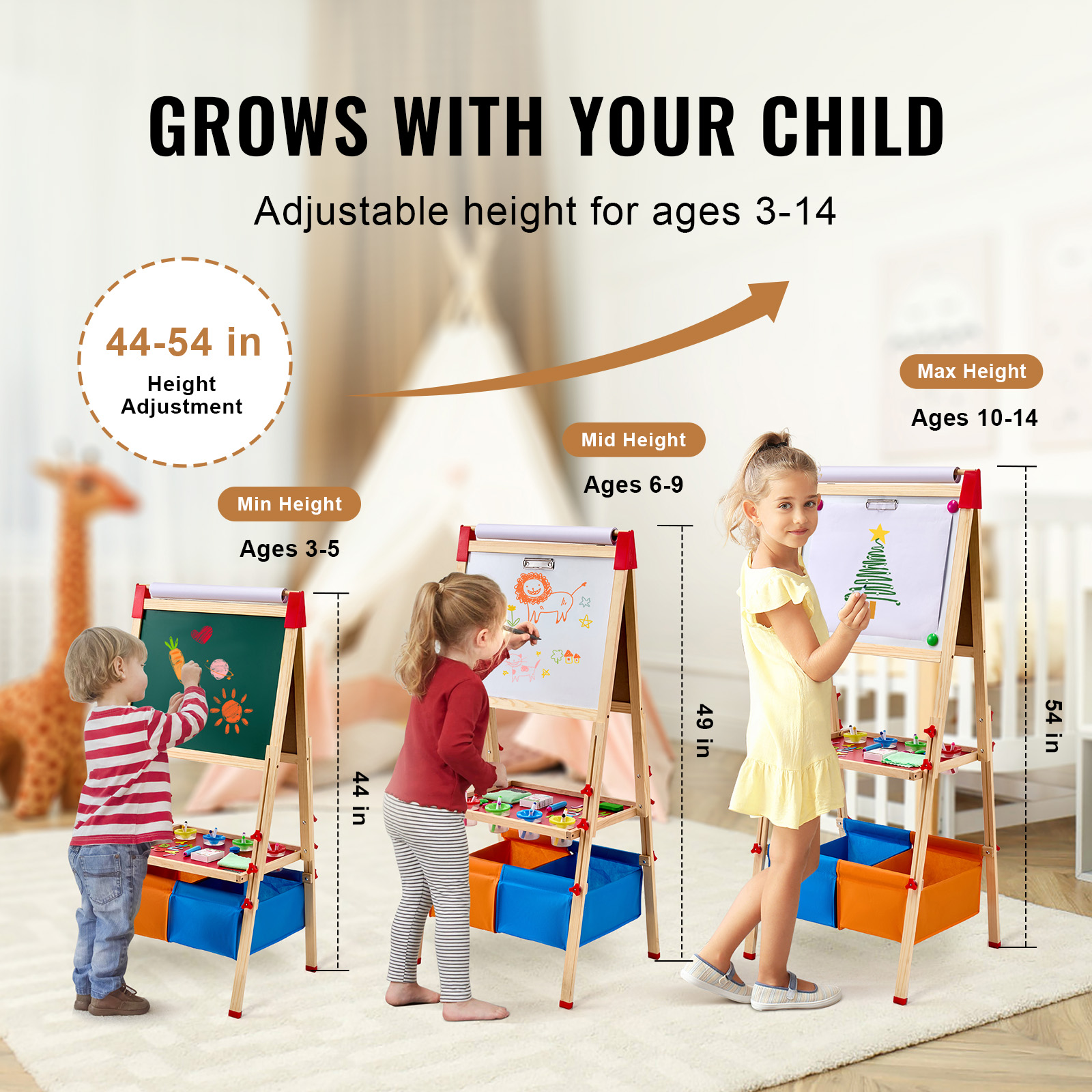 for Kids Girl SucceBuy Childre - Kids Art Easel のレビューと価格