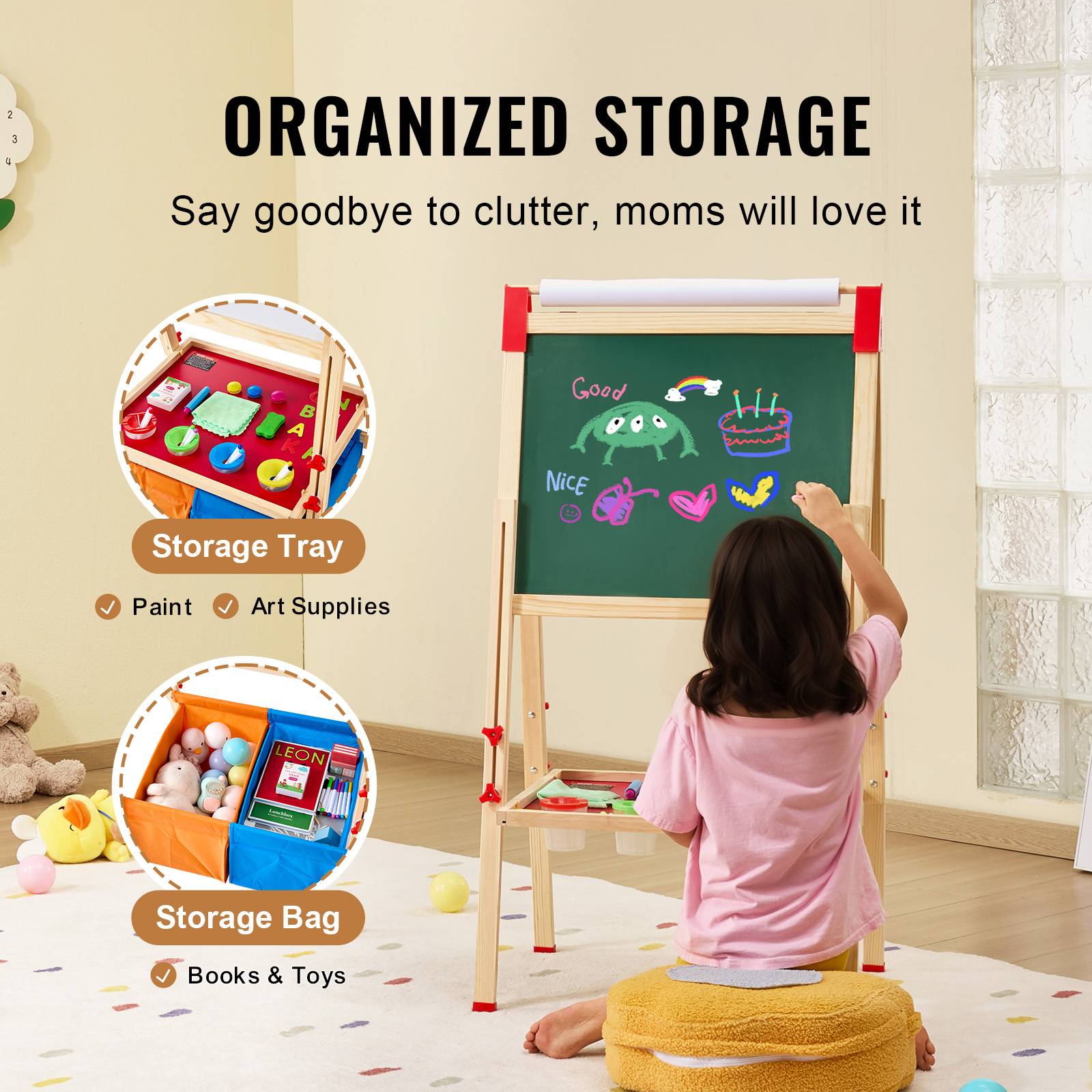 for Kids Girl SucceBuy Childre - Kids Art Easel のレビューと価格