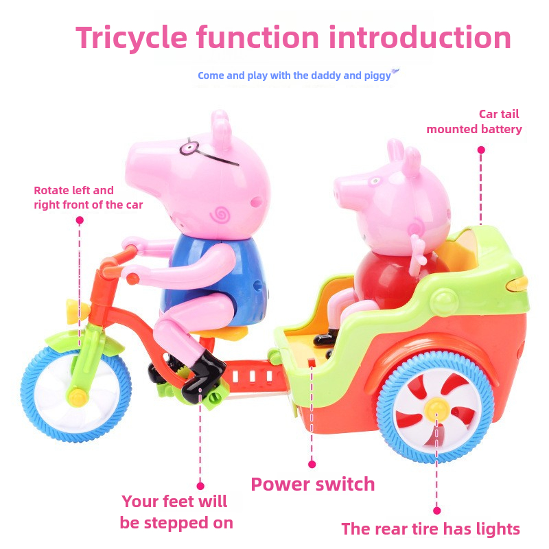 Battery Operated Pink Piggy Ri - Kids Toys Electric Car のレビューと価格