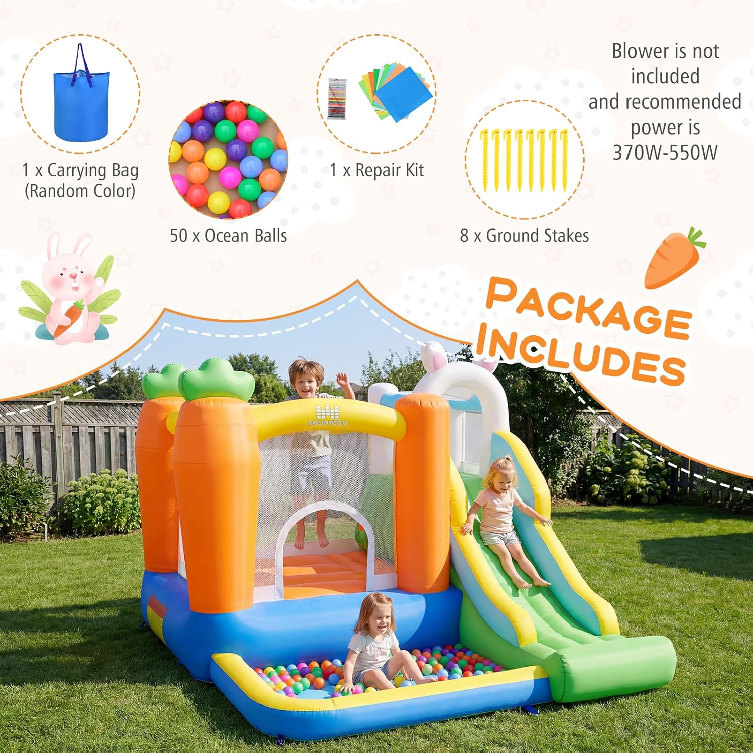 Inflatable Bounce House with B - Basketball Hoop Kids Indoor のレビューと価格