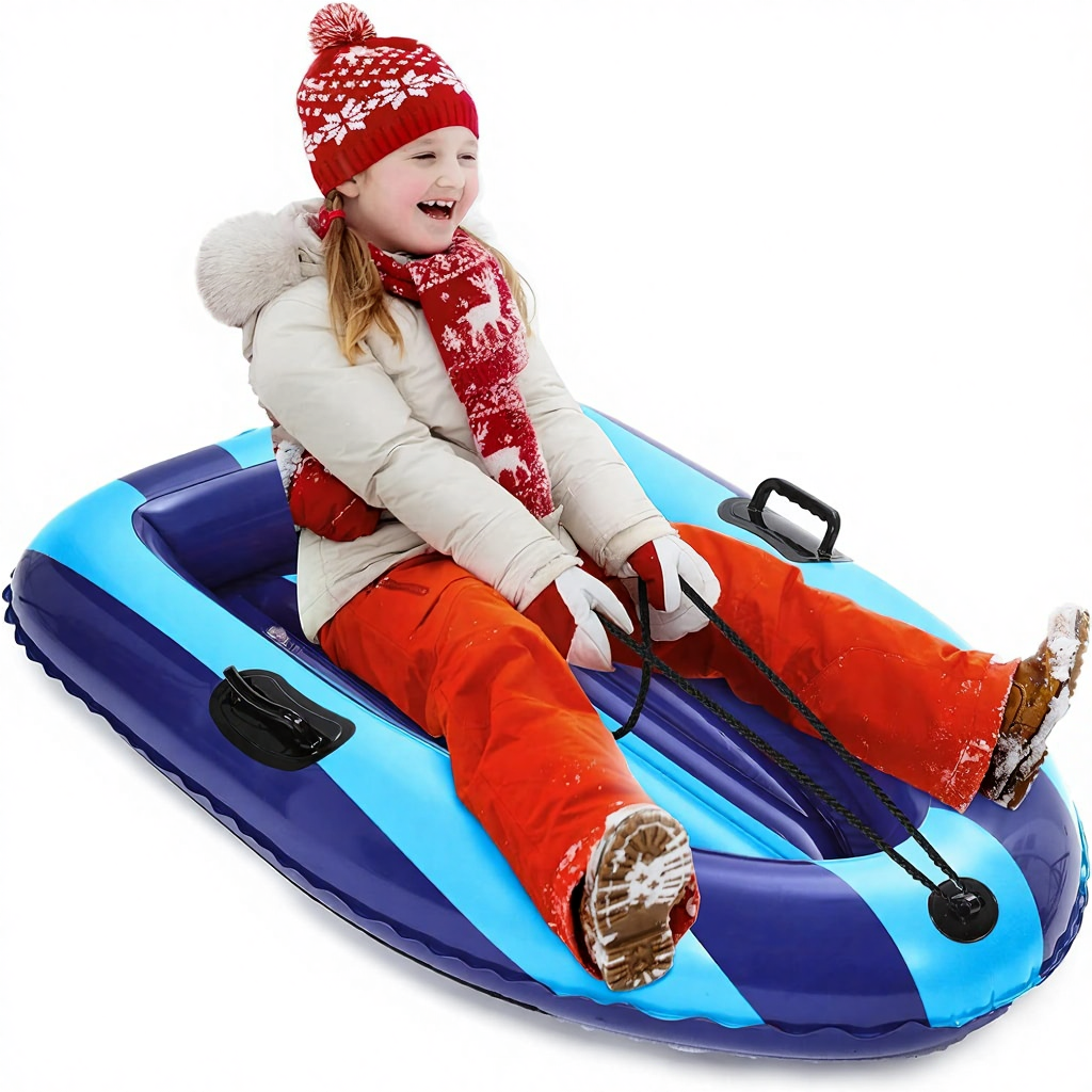 QPAU Inflatable PVC Snow Sled  - Kids' Toy のレビューと価格