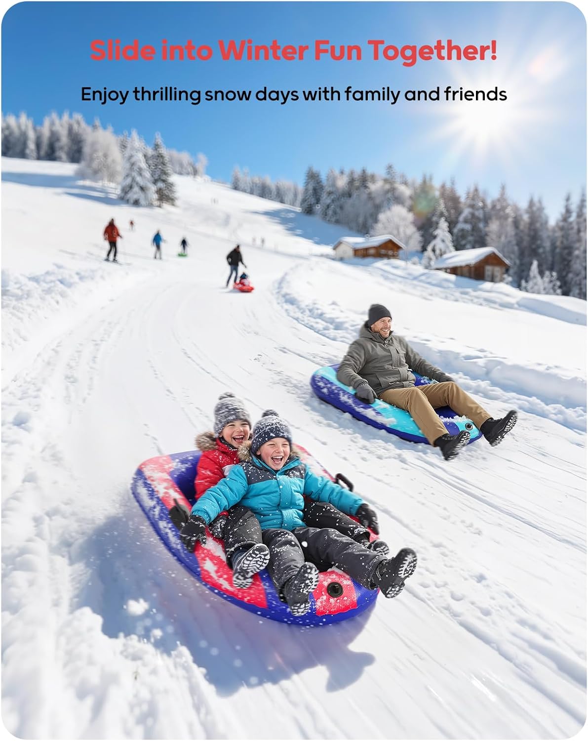 QPAU Inflatable PVC Snow Sled  - Kids' Toy のレビューと価格