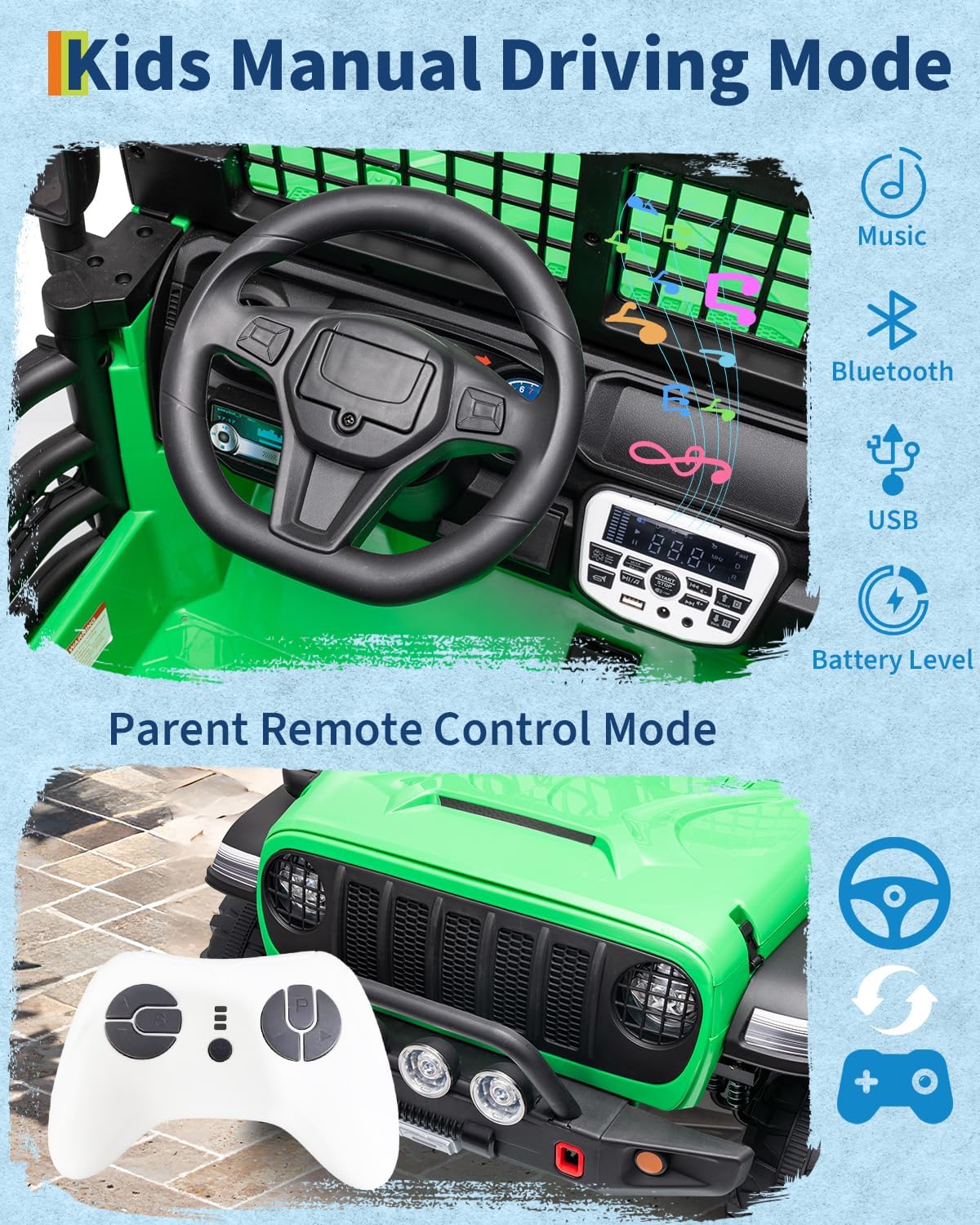 24V 2 Seats Kids Ride on Car w - Kids Toys Electric Car のレビューと価格