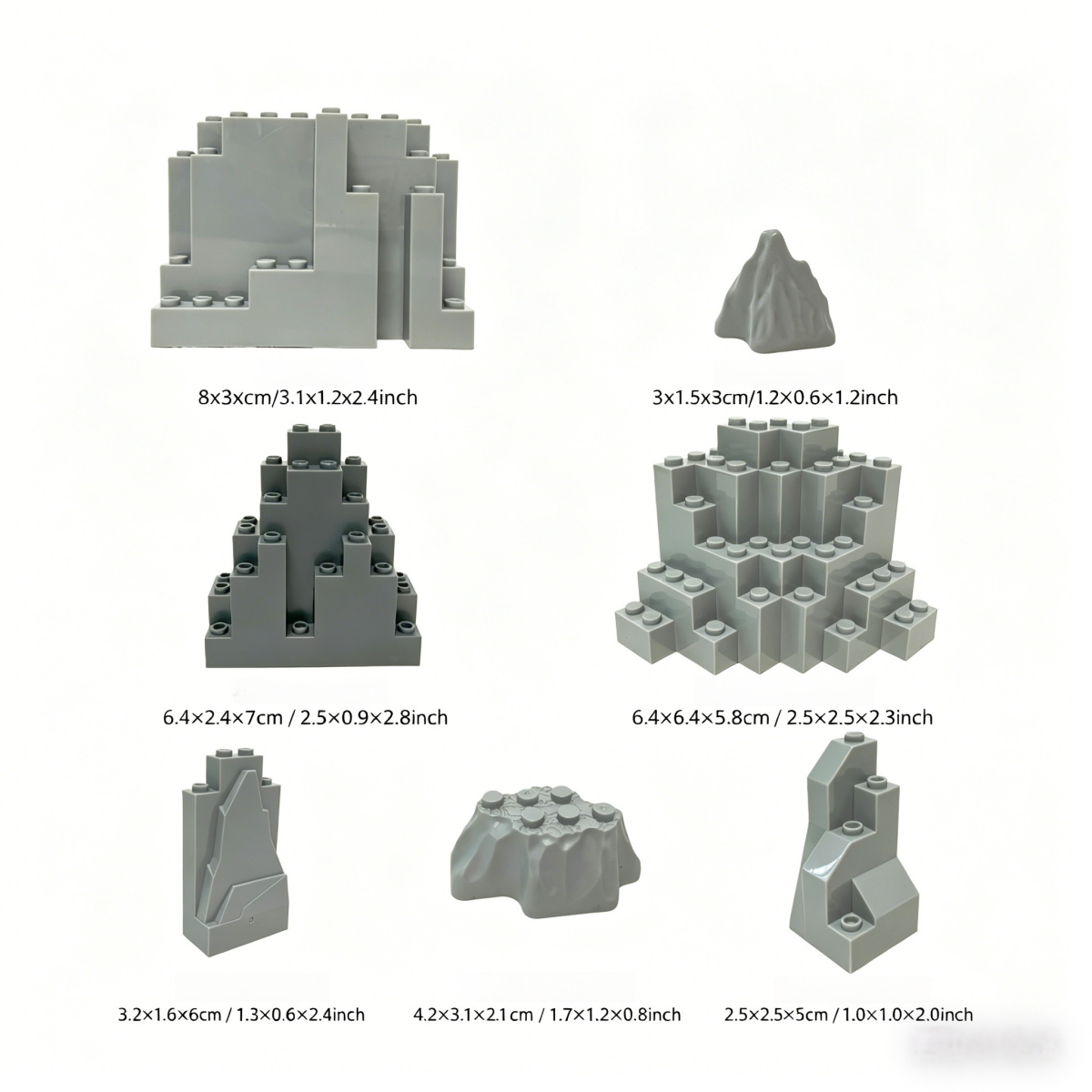 20Pcs Grey Rock Mountain Build - Kids Toys Brands のレビューと価格