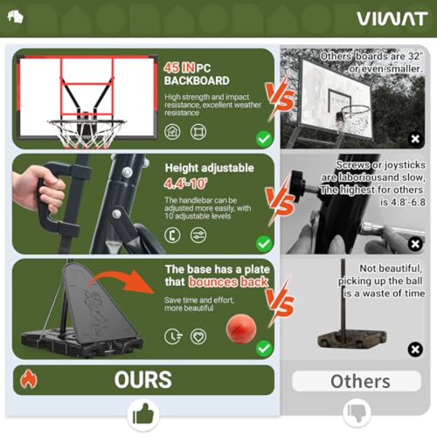Outdoor/indoor adjustable bask - Basketball Hoop Kids Indoor のレビューと価格