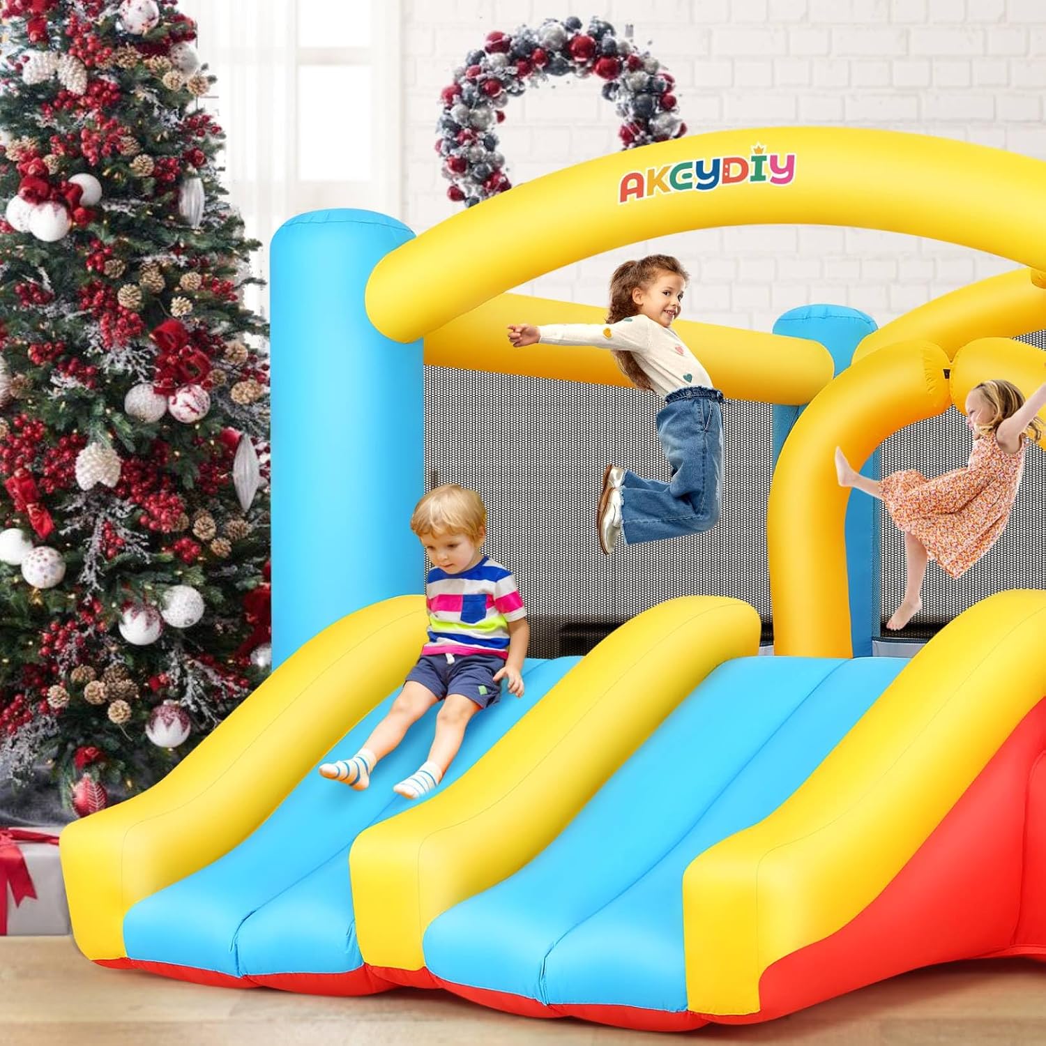 Inflatable Bouncy Castle with  - Basketball Hoop Kids Indoor のレビューと価格