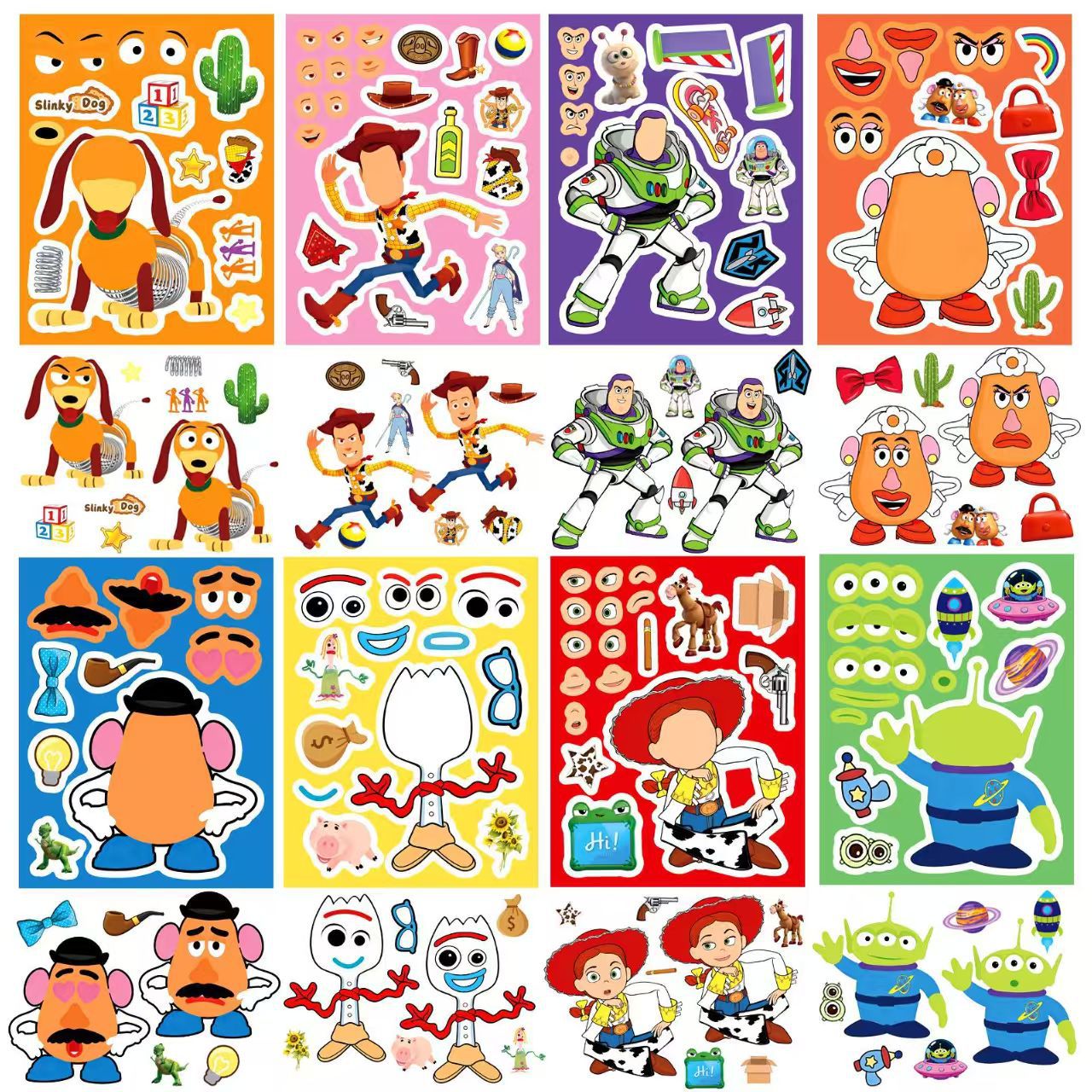 1 box of 8 sheets Make a Face  - Kids Toys Boys のレビューと価格