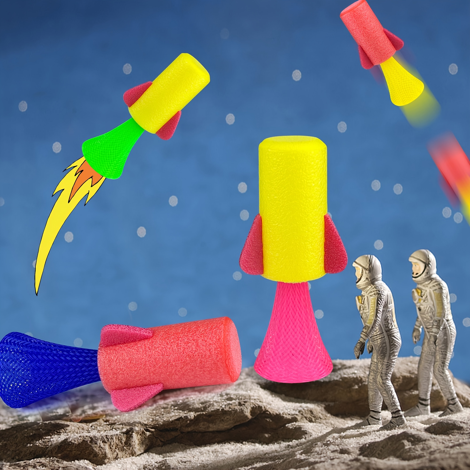 12/24Pcs Jumping Spring Rocket - Kids Toys Jumping Poppers のレビューと価格