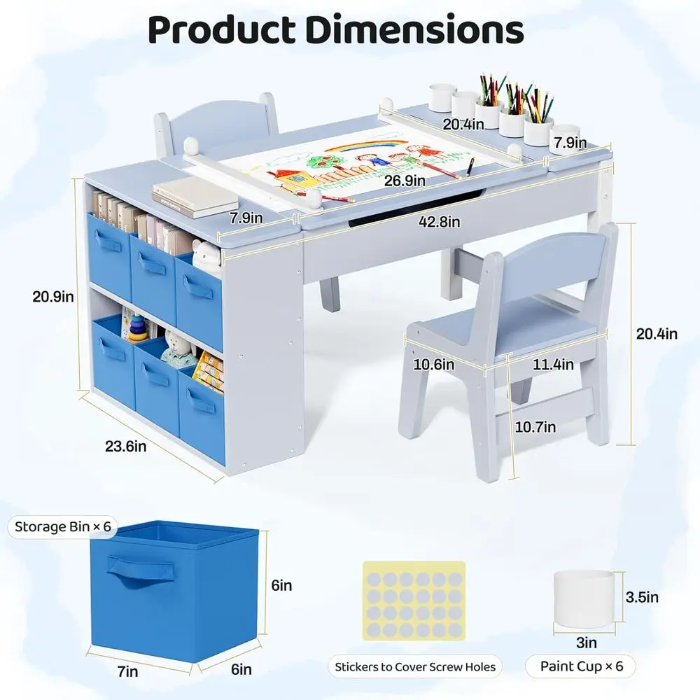3 in 1 Kids Art Table and Chai - Kids Art Easel のレビューと価格