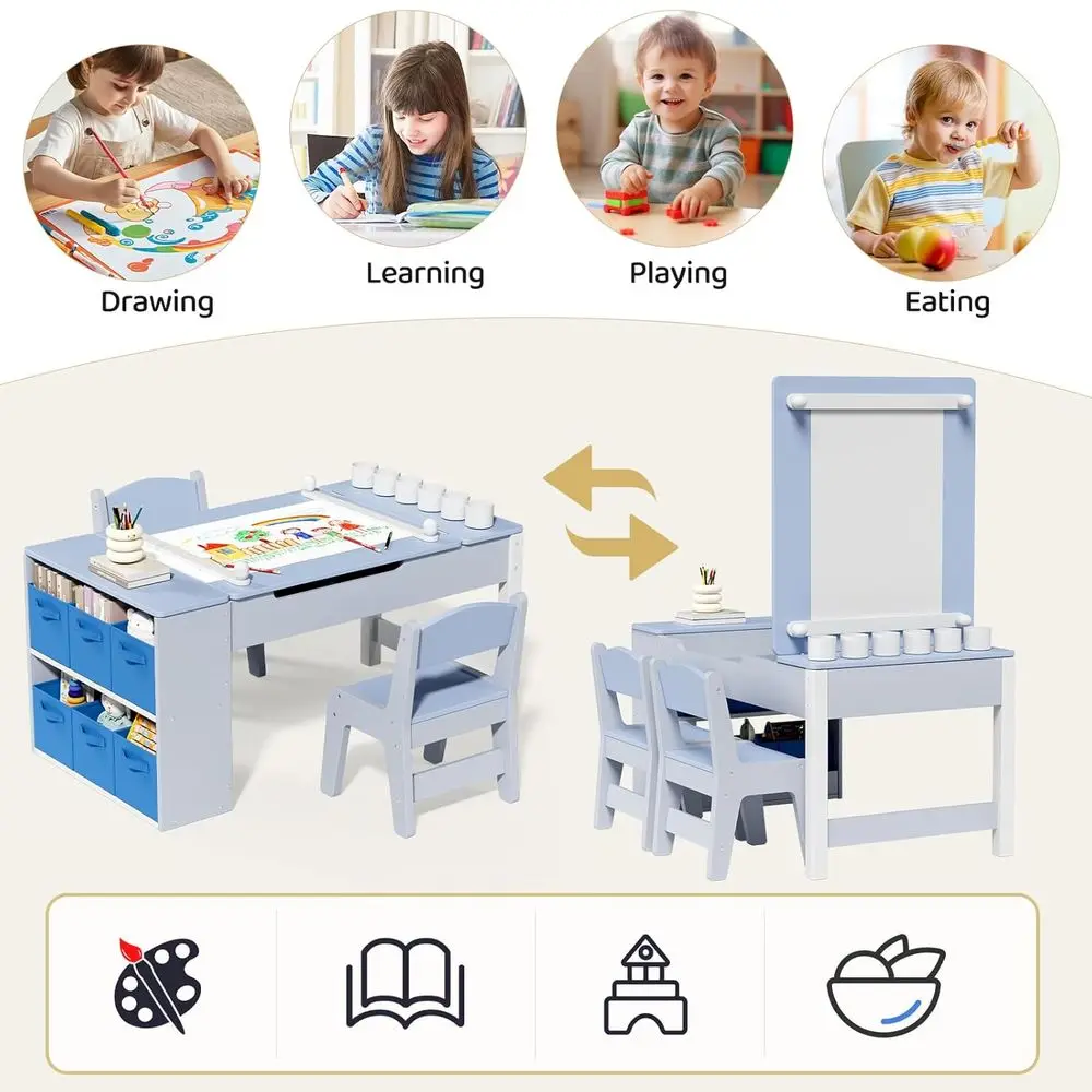 3 in 1 Kids Art Table and Chai - Kids Art Easel のレビューと価格