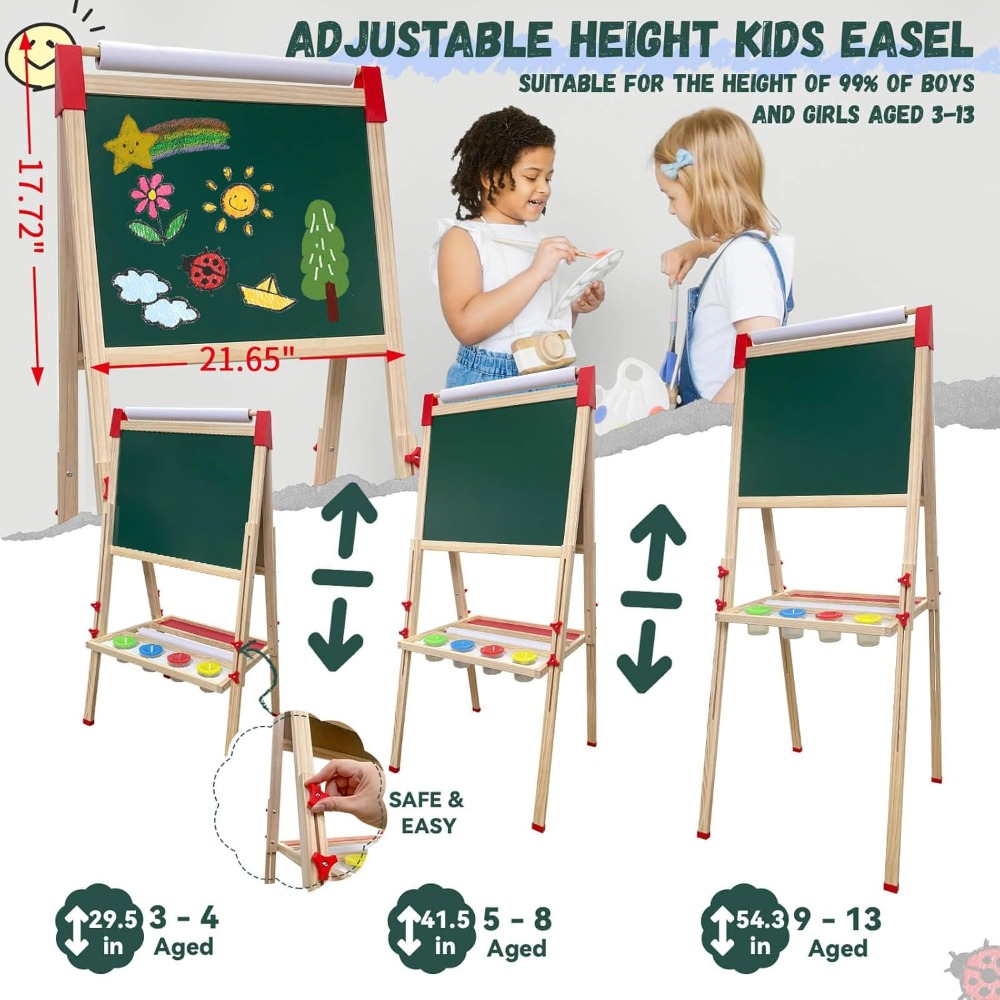 Adjustable Wooden Art Easel fo - Kids Art Easel のレビューと価格
