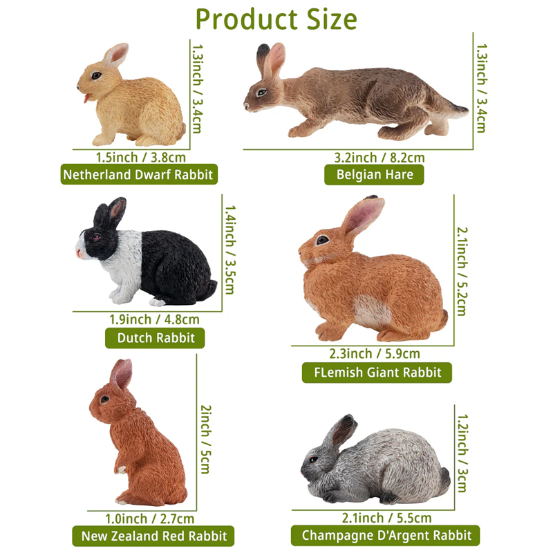 12Pcs Simulation Rabbit Farm A - Kids Toys Easter のレビューと価格