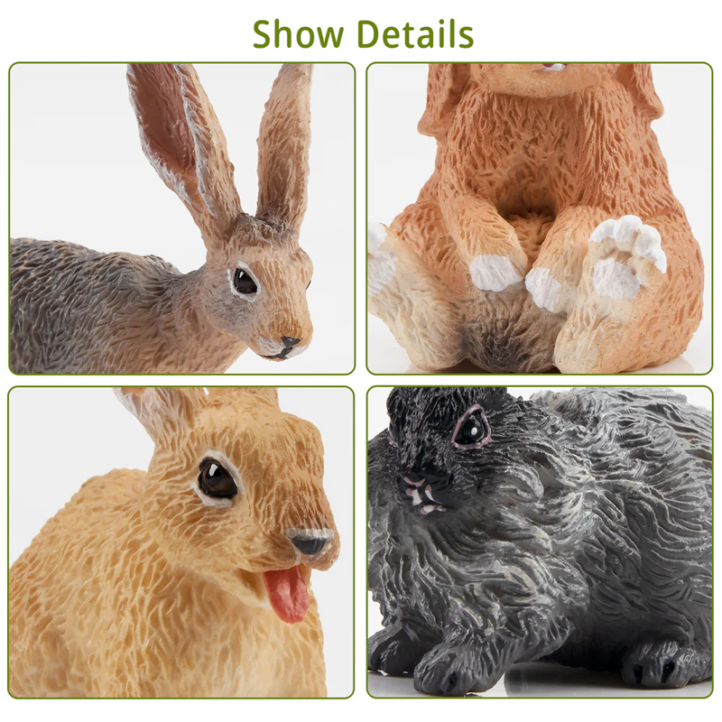 12Pcs Simulation Rabbit Farm A - Kids Toys Easter のレビューと価格