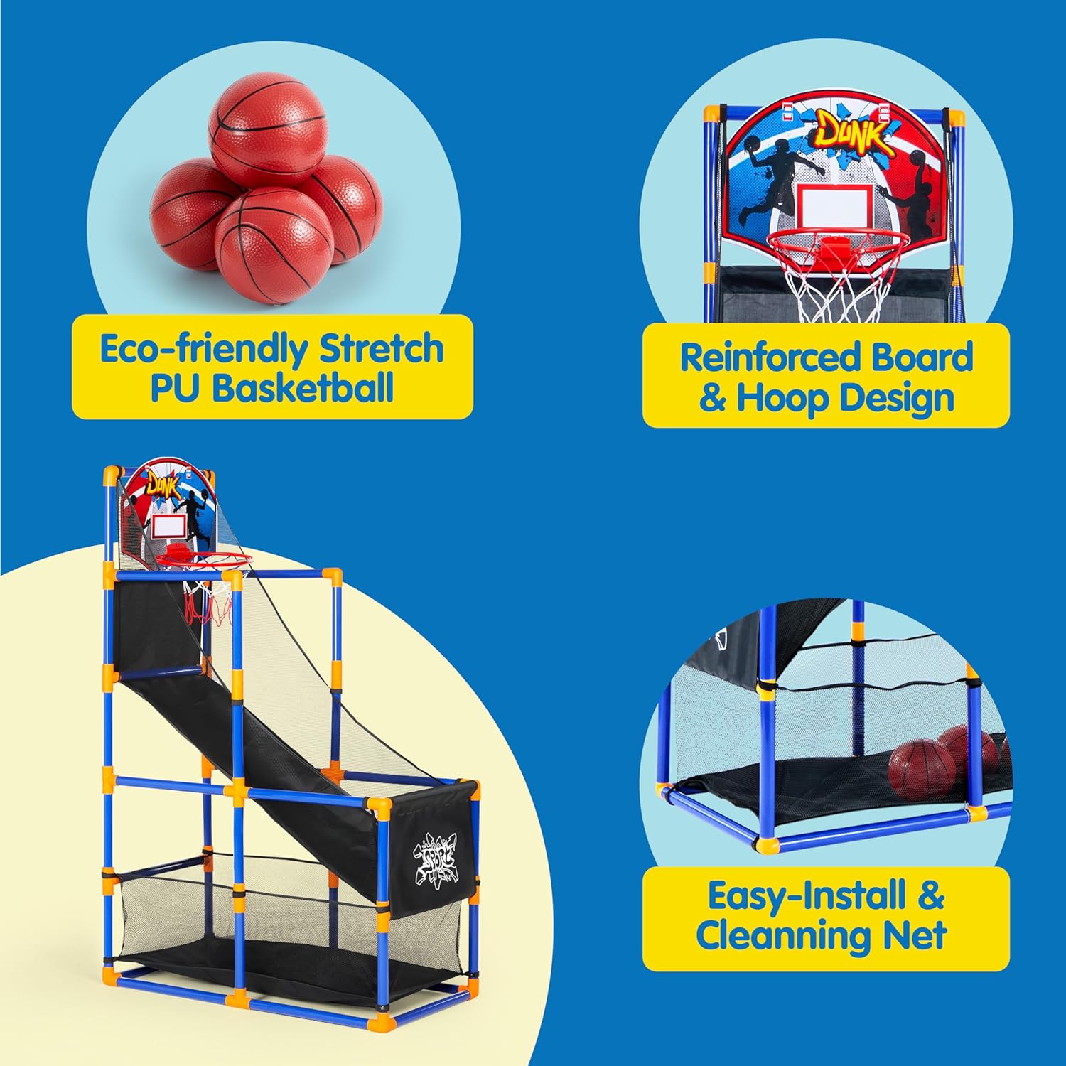 Arcade Basketball Game Set wit - Basketball Hoop Kids Indoor のレビューと価格