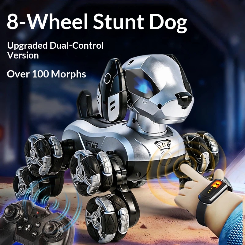 New RC Stunt Robot Dog 8 Wheel - Kids Toys Electric Car のレビューと価格