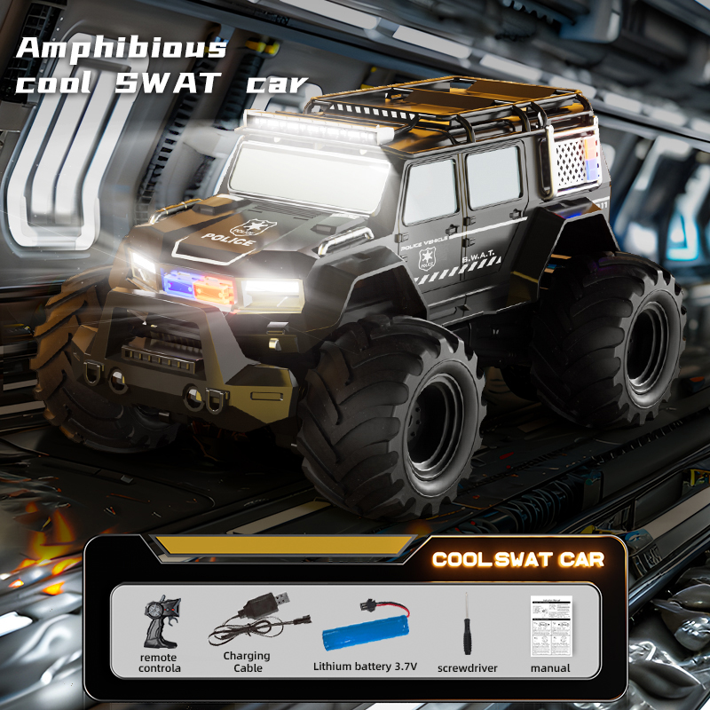 RC Police Cars Amphibious Vehi - Kids Toys Electric Car のレビューと価格