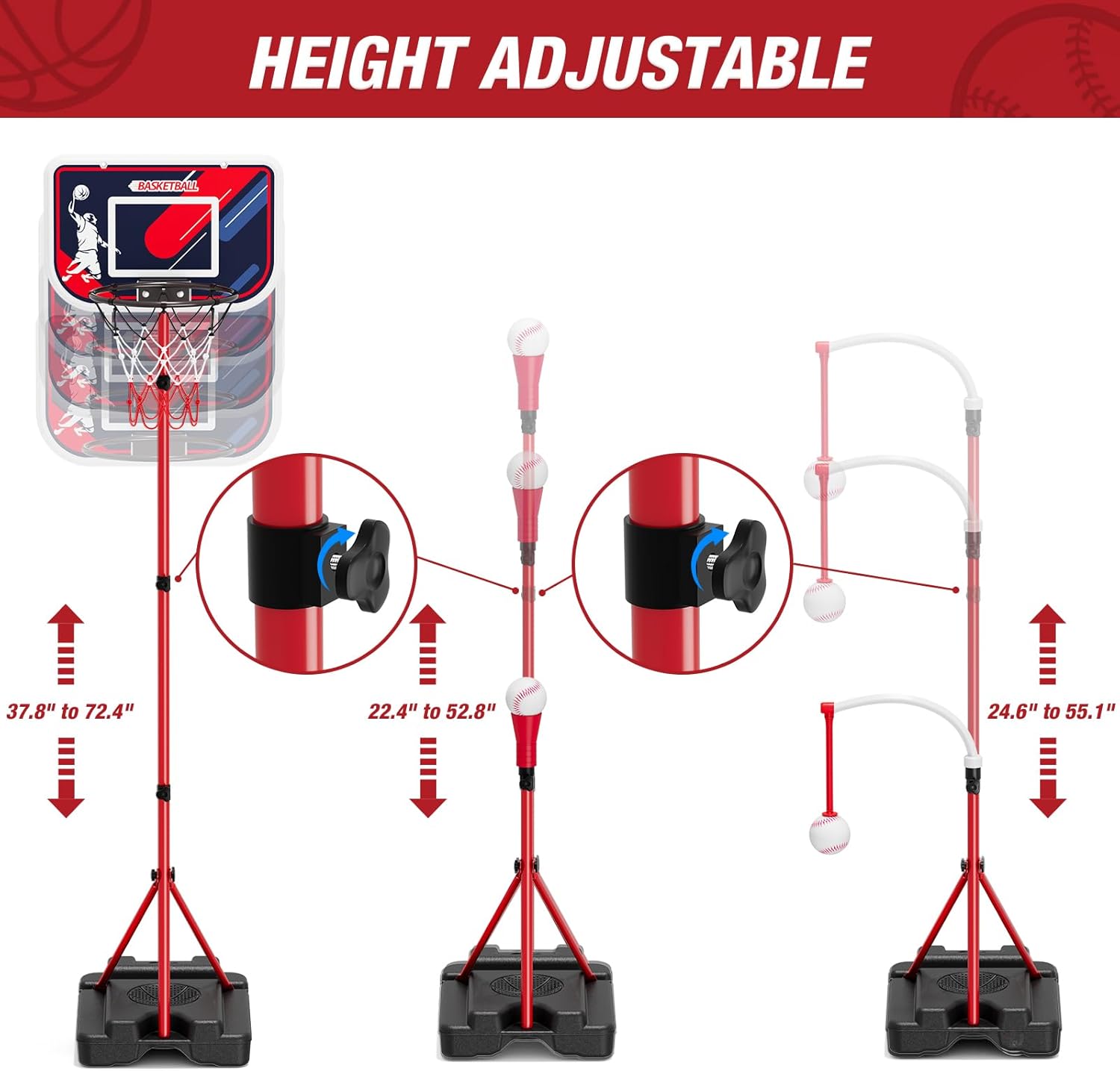 4-in-1 Kids Basketball Hoop &  - Basketball Hoop Kids Indoor のレビューと価格