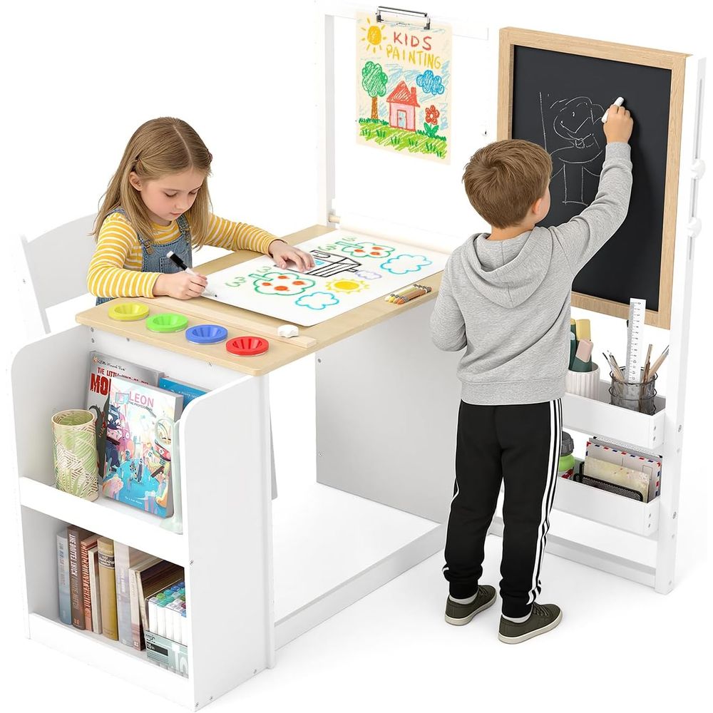 3 in 1 Kids Art Table and Chai - Kids Art Easel のレビューと価格