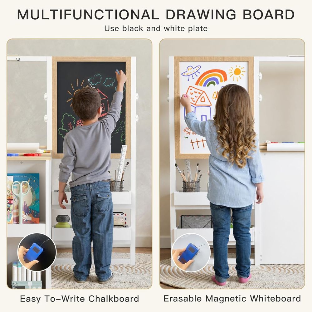 3 in 1 Kids Art Table and Chai - Kids Art Easel のレビューと価格