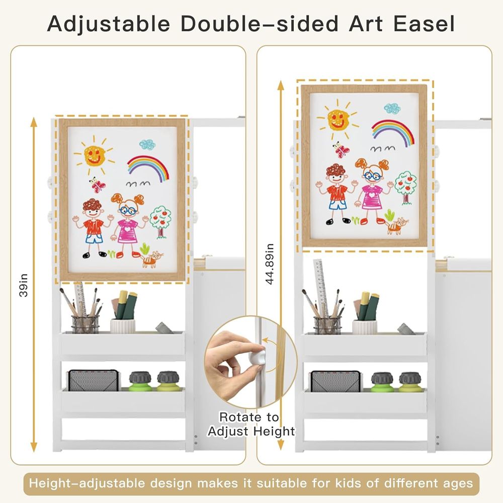 3 in 1 Kids Art Table and Chai - Kids Art Easel のレビューと価格