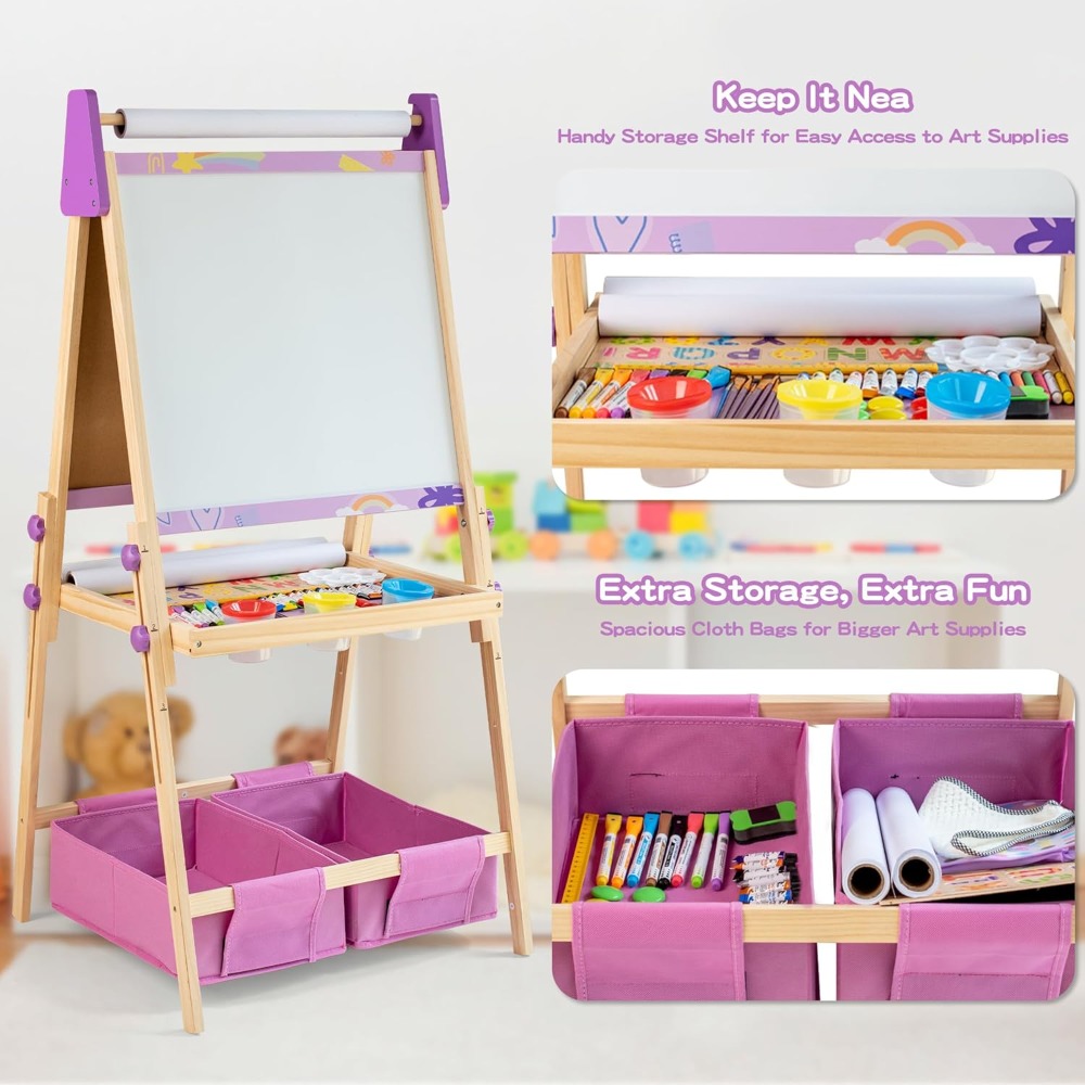 Adjustable Kids Art Easel Set, - Kids Art Easel のレビューと価格