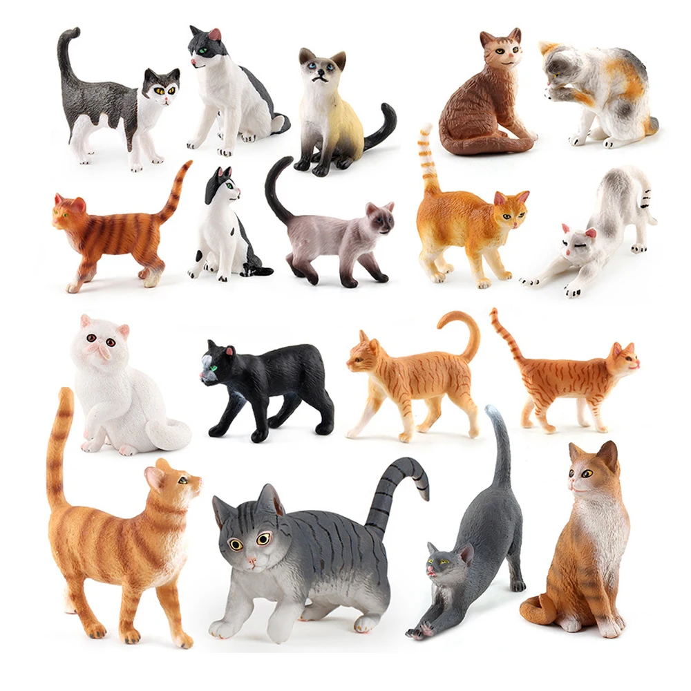 Cat Model Toys Farm animals Mi - Kids Toys Review のレビューと価格