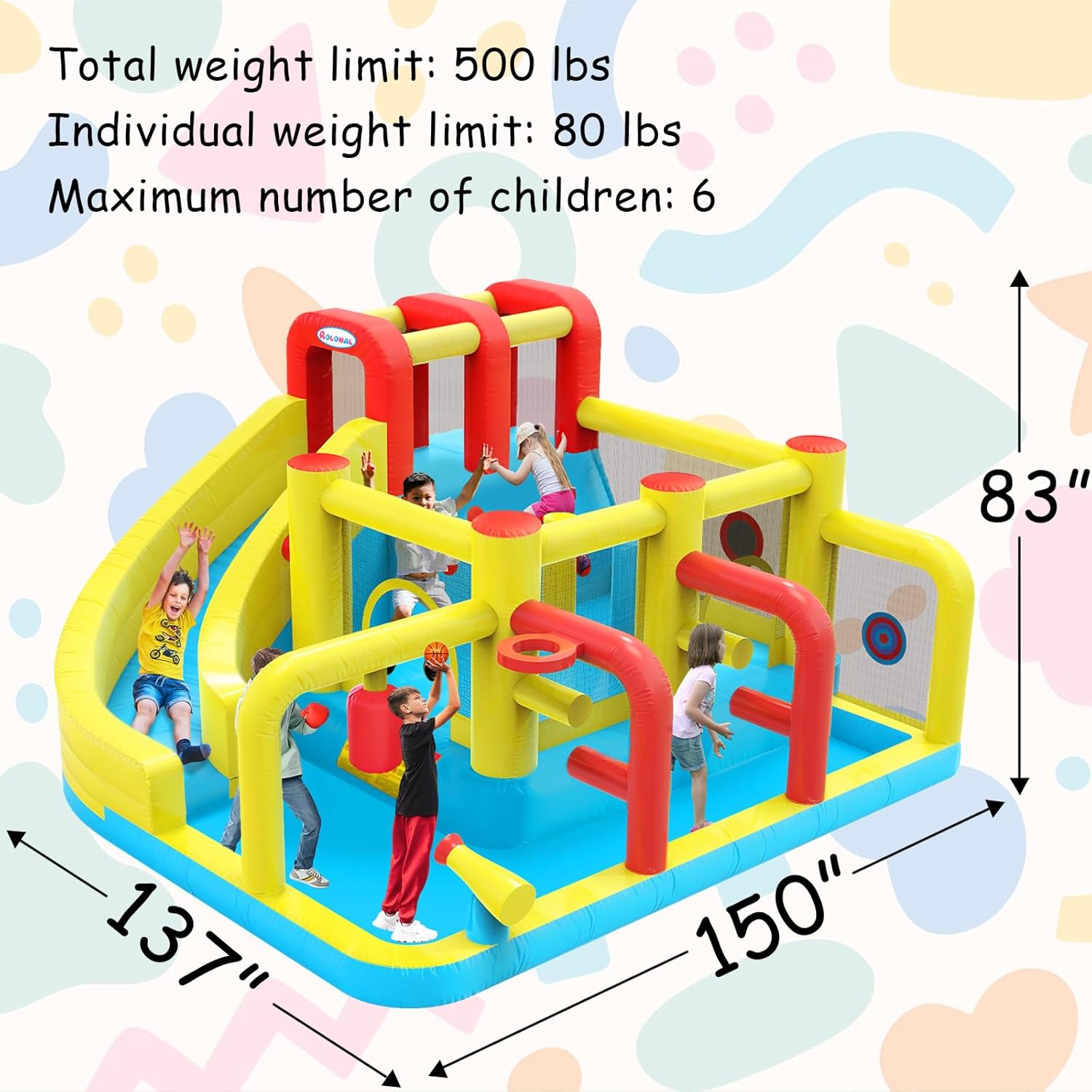 Kids Inflatable Water Slide Bo - Basketball Hoop Kids Indoor のレビューと価格