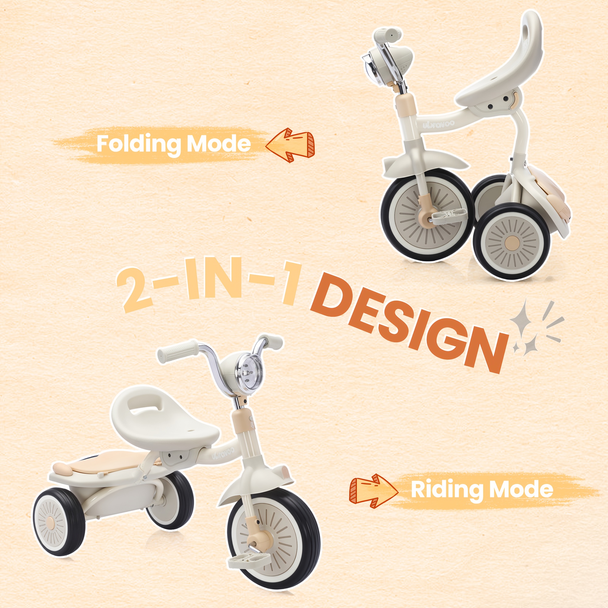 4-in-1 Kids Tricycle – 3-Wheel - Kids Toys 3 Year Old のレビューと価格