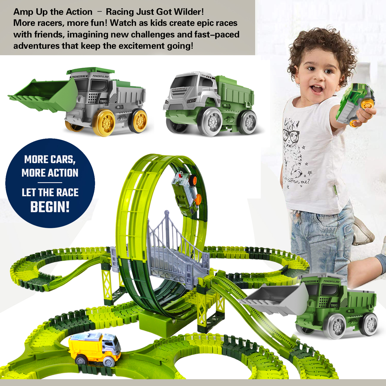 Dinosaur Toy Race Track Featur - Kids Toys Electric Car のレビューと価格