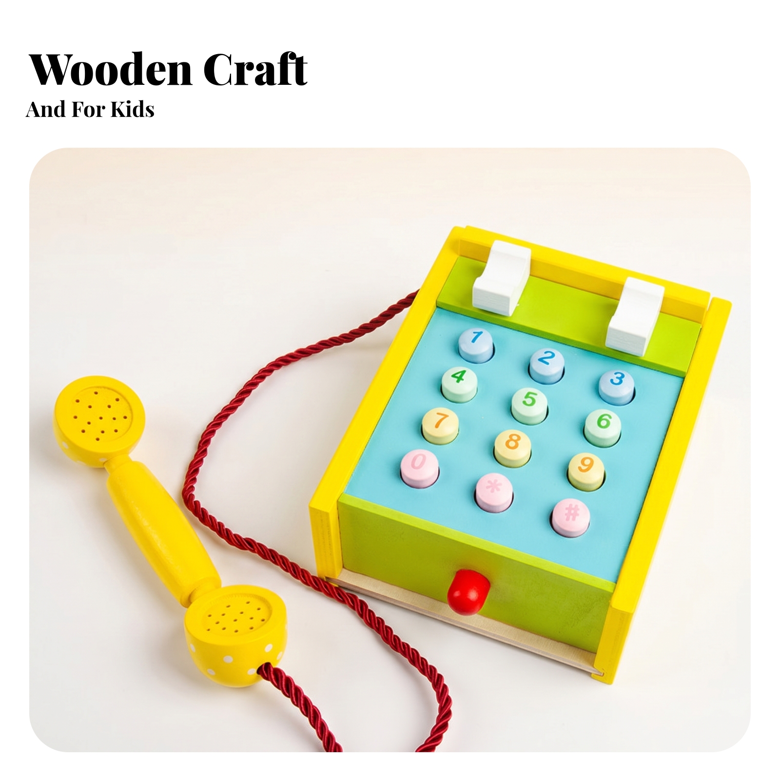 Wooden Toy Telephone Raised Bu - Kids Toys 3 Year Old のレビューと価格