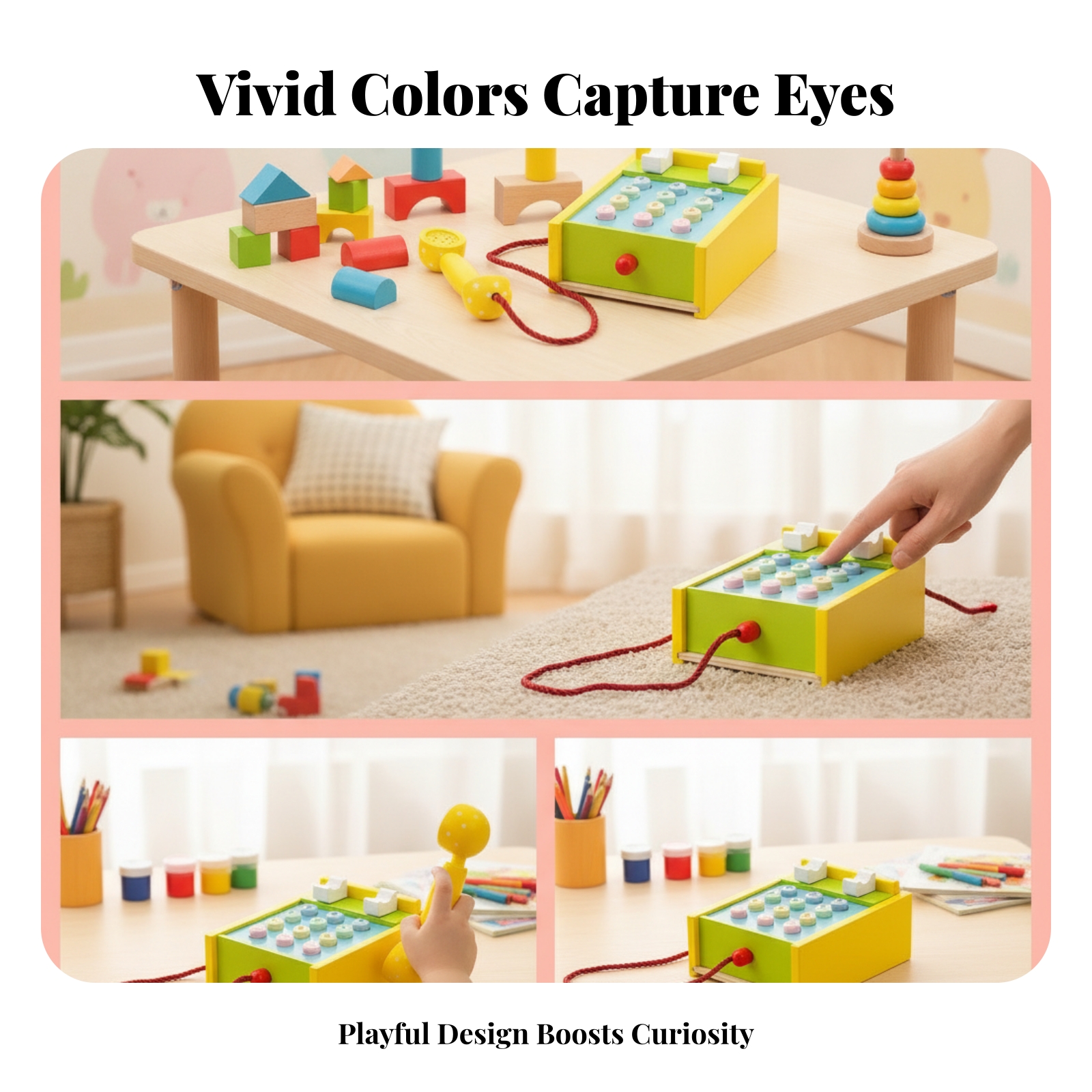 Wooden Toy Telephone Raised Bu - Kids Toys 3 Year Old のレビューと価格