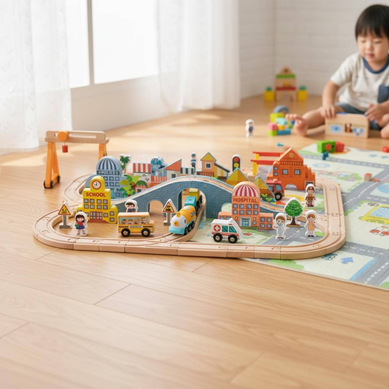 Wooden Train Set Educational W - Kids Toys Brand のレビューと価格