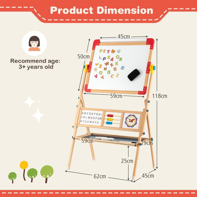 3-in-1 Wooden Art Easel for Ki - Kids Art Easel のレビューと価格