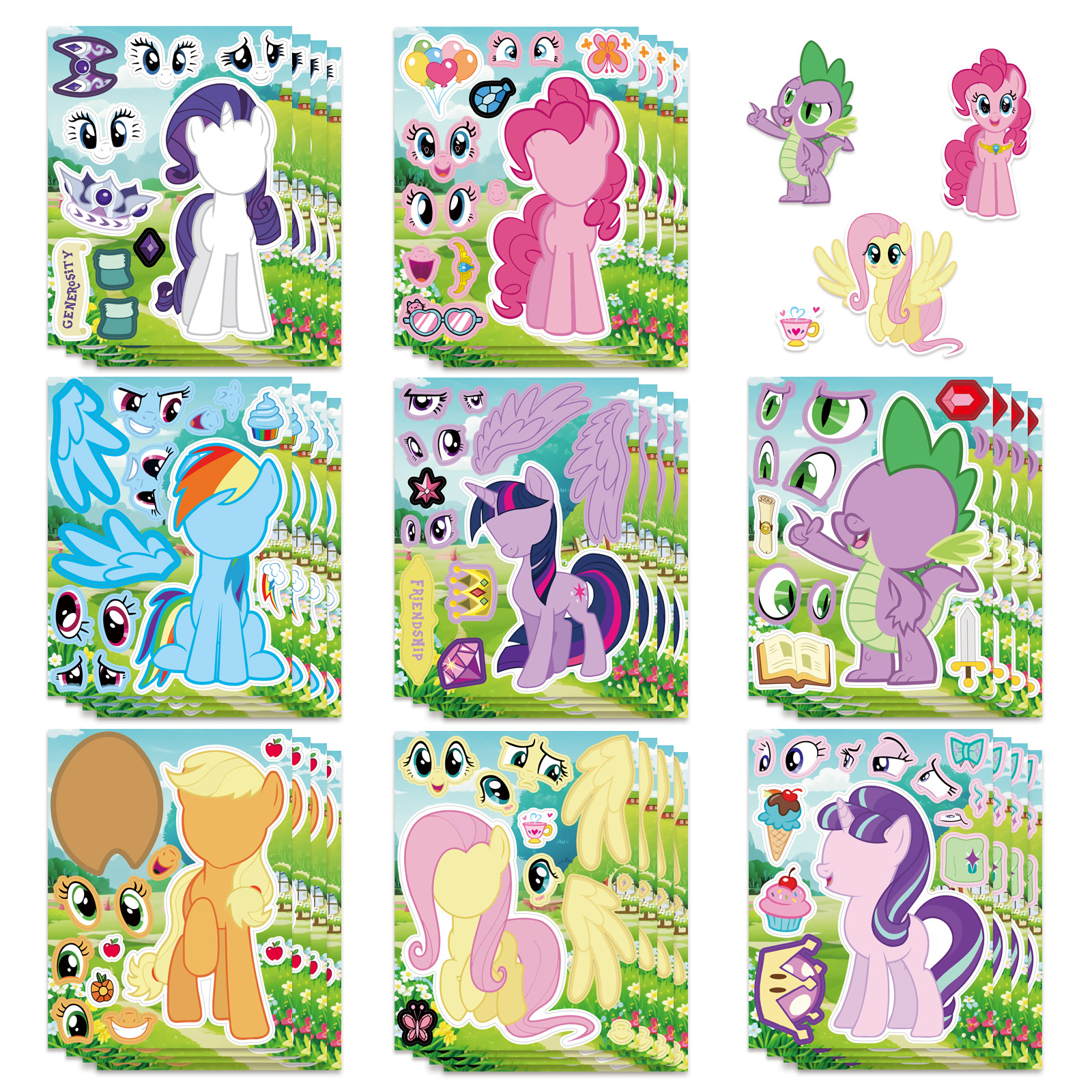 8/16PCS My Little Pony Sticker - Kids Toys Png のレビューと価格