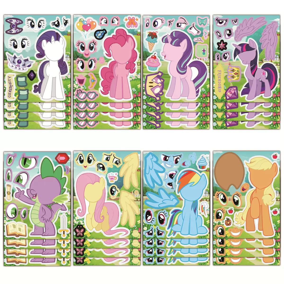 8/16PCS My Little Pony Sticker - Kids Toys Png のレビューと価格