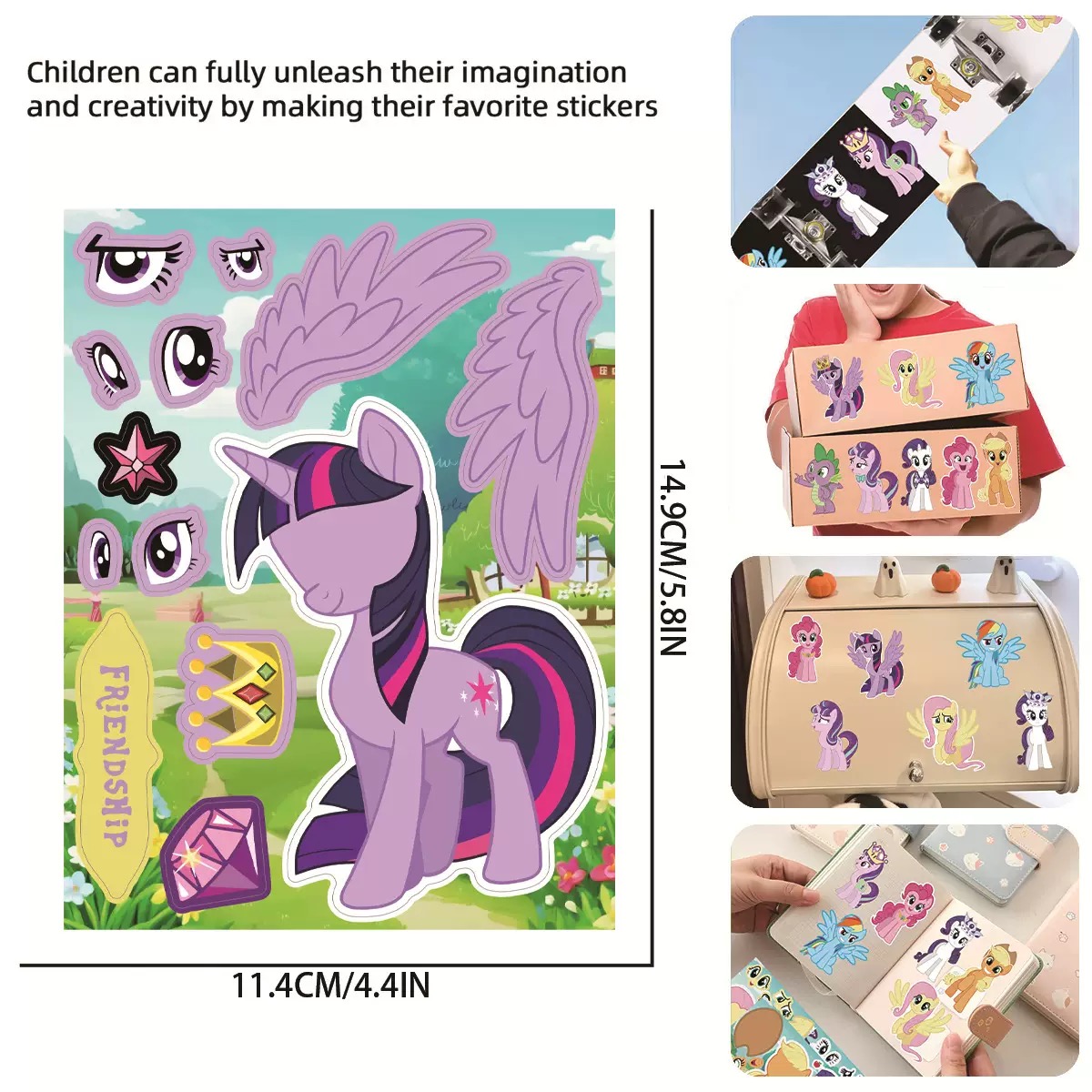 8/16PCS My Little Pony Sticker - Kids Toys Png のレビューと価格