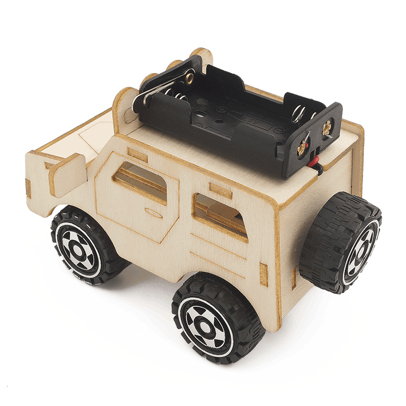DIY Wooden Car Model Science T - Kids Toys Electric Car のレビューと価格